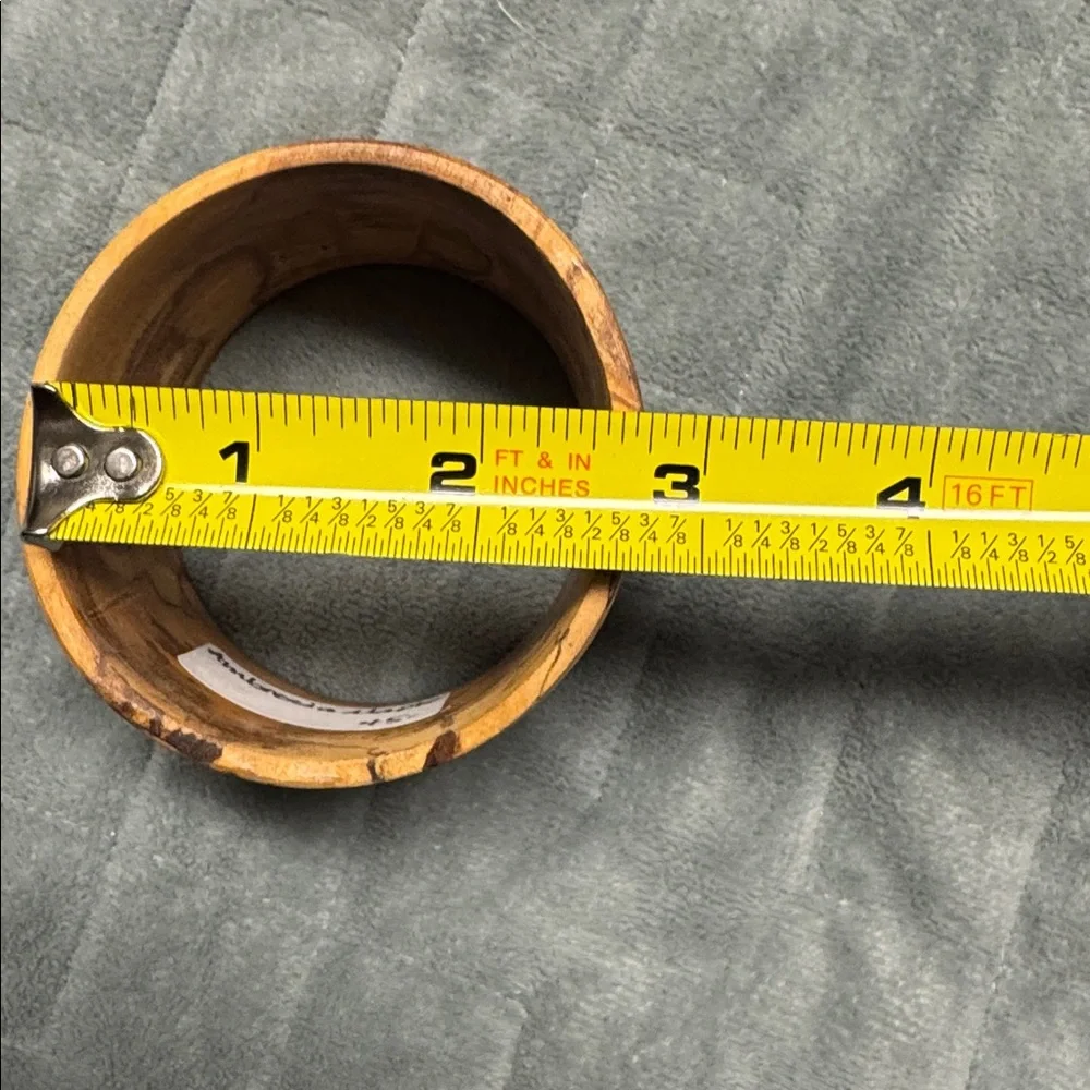 Ambrosia Maple Bangle Bracelet, Natural, Brown, Wood, Boho - Picture 10 of 10